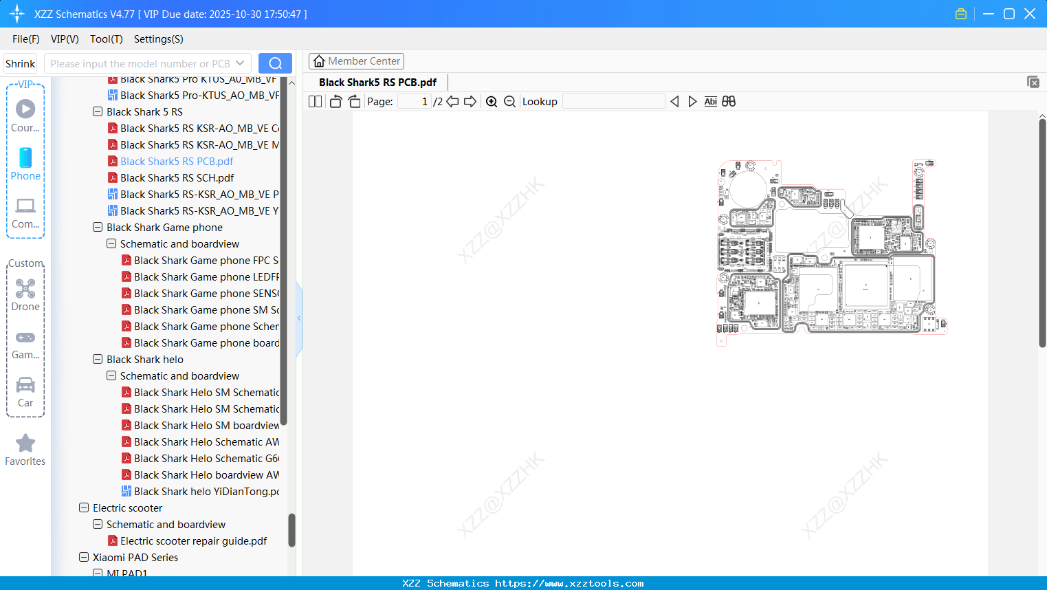 Xiaomi Black Shark5 RS PCB